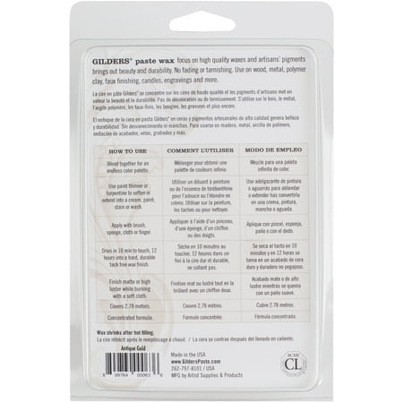 UPC: 0899764000636 | Baroque Art Gilders Paste 1oz-Antique Gold