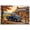 Unframe-style, variant on Vintage Fall Farmhouse Wall Art Rustic Blue Truck Pumpkin Dog Harvest Decor