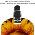 thumbnail image 4 of Square 2Pack PU Leather Sunflower Cruise Luggage Tag with Privacy Cover and Name ID Tag for Travel Handbags Backpacks Luggage Tags, 4 of 6