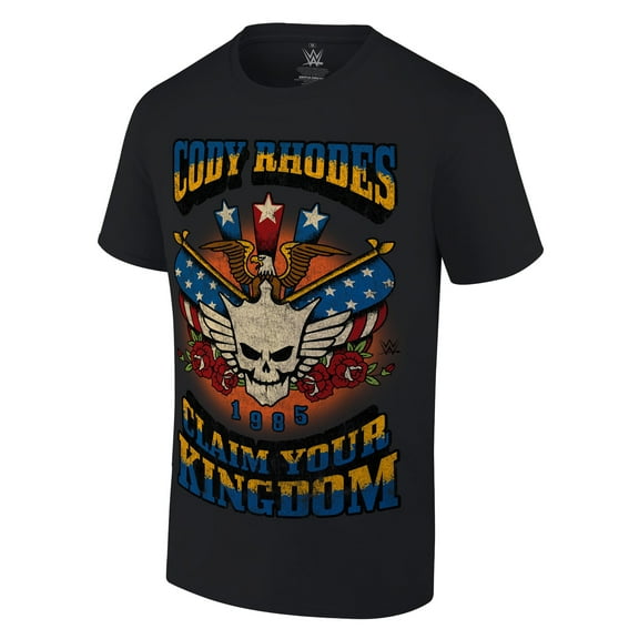 Men's-Ripple Junction  Black Cody Rhodes Vintage Americana Logo T-Shirt