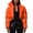 Orange, variant on Women's Puffer Jackets, Ladies Autumn and Winter Warm Short Shiny Padded Hooded Leather Jacket White M