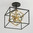 thumbnail image 6 of Artika Imperium 6 Lights Semi-Flush Mount Light Fixture Black and Gold, 6 of 7