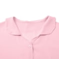 thumbnail image 6 of TODOZO Button Down Shirts for Women V Neck Collared Summer Beach Tops Summer Blouses for Women 2025 Loose Shirt Top Stand Solid Color Sleeve Collar Casual Women's Shirt Women's Shirt Pink Xxl, 6 of 8