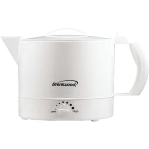 Brentwood Appliances 32 oz Plastic Hot Pot, White (Best Electric Hot Pot)