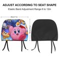 thumbnail image 2 of Kirby Deluxe Game Car Headrest Cover Decor Vehicles Seat Pillow Cover Protector Accessories Auto Front/Rear Seats Head Rest Cover Universal Fit Most Cars Sedan SUV Van, 2 of 7