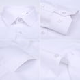 thumbnail image 7 of New High Quality 100% Cotton Men Dress Long Sleeve Shirt Solid Male Regular Fit Stripe Business Social  Office Shirt White S-8XL (9500,100-105kg 47), 7 of 7