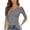 Gray, variant on Half Sleeve T-Shirts for Women Summer Casual V Neck Fitted Going Out Tops Basic Blouses