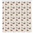 thumbnail image 3 of Swans Shower Curtain, Colorful Aquatic Birds with a Crown Pattern, Fabric Bathroom Set with Hooks, 69"W X 75"L Long, Blush Blue Grey Pale Eggshell and Charcoal Grey, by Ambesonne, 3 of 3