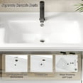 thumbnail image 6 of 36" Wall-Mounted Bathroom Vanity with Ceramic Sink, Floating Modern Design with Soft-Close Doors & 45-Degree Handle-Free Cabinetry, 2 Open Shelves for Bathroom Storage, White, 6 of 9