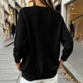 thumbnail image 5 of Hueook Knit Sweaters for Women Crew Neck Long Sleeve Loose Fit Pullover Soft Casual Winter Top Black 2X, 5 of 7