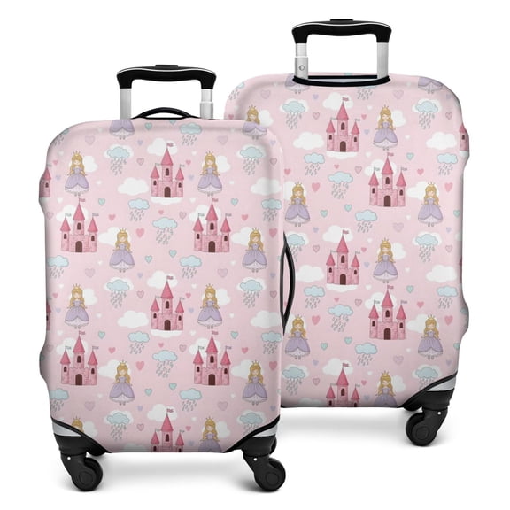 Princess Castle Cloud Pattern Luggage Cover Fashion Suitcase Cover Baggage Covers Fit 25-28 Inch Luggage (Go Travel)