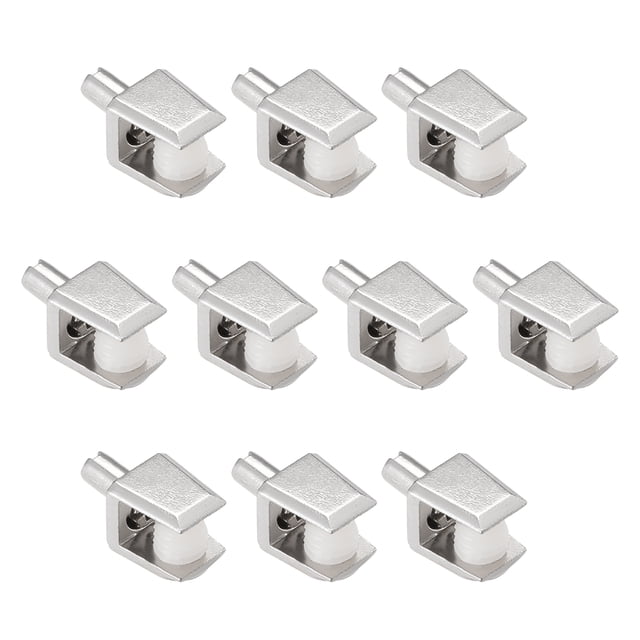 Soportes de estante de vidrio Uxcell, clip de vidrio, montaje de eje para 5-8mm, Tipo-01, 10 piezas