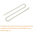 thumbnail image 3 of Uxcell Purse Chain Strap, 47" Leather Iron Flat Chain Strap Handbag Chains Purse Straps for Shoulder Bags and Cross Body Bags Replacement Strap (Gray Strap + Gold Chain), 3 of 7
