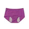thumbnail image 2 of Lava 4 Packs Women Period Underwear High Waisted Leak-Proof Cotton Briefs Postpartum Menstrual Panties Purple, S, 2 of 10