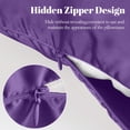 thumbnail image 6 of 2Pcs Imitation Satin Pillowcases, Solid‑Color Imitation Silk Pillow Covers, Zippered Smooth Pillow Shells for Bedroom Bedding, Purple Pink 51*91cm, 6 of 6