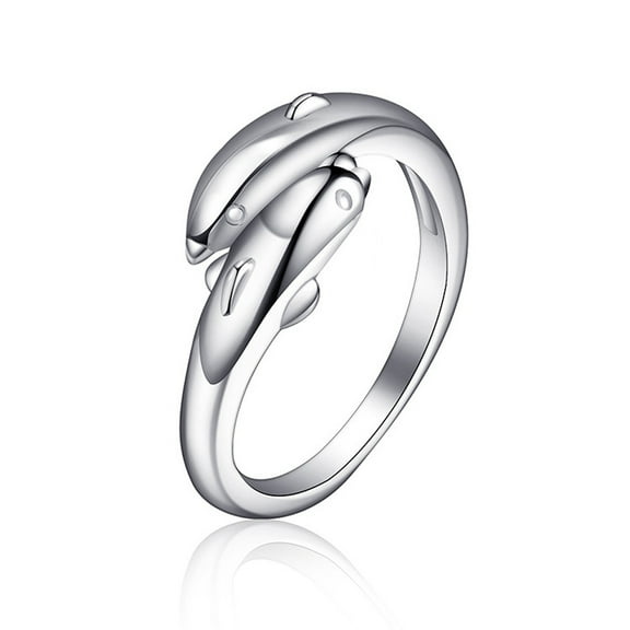Latrodar Ring Gold Dolphins Open Ring Midi ie Finger Toe Ring For Women Silver up to 60% Off