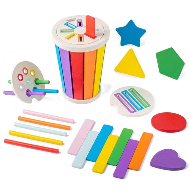 Aprendizaje de clasificación de colores Montessori Toys Smartwo de 1 a 3 años