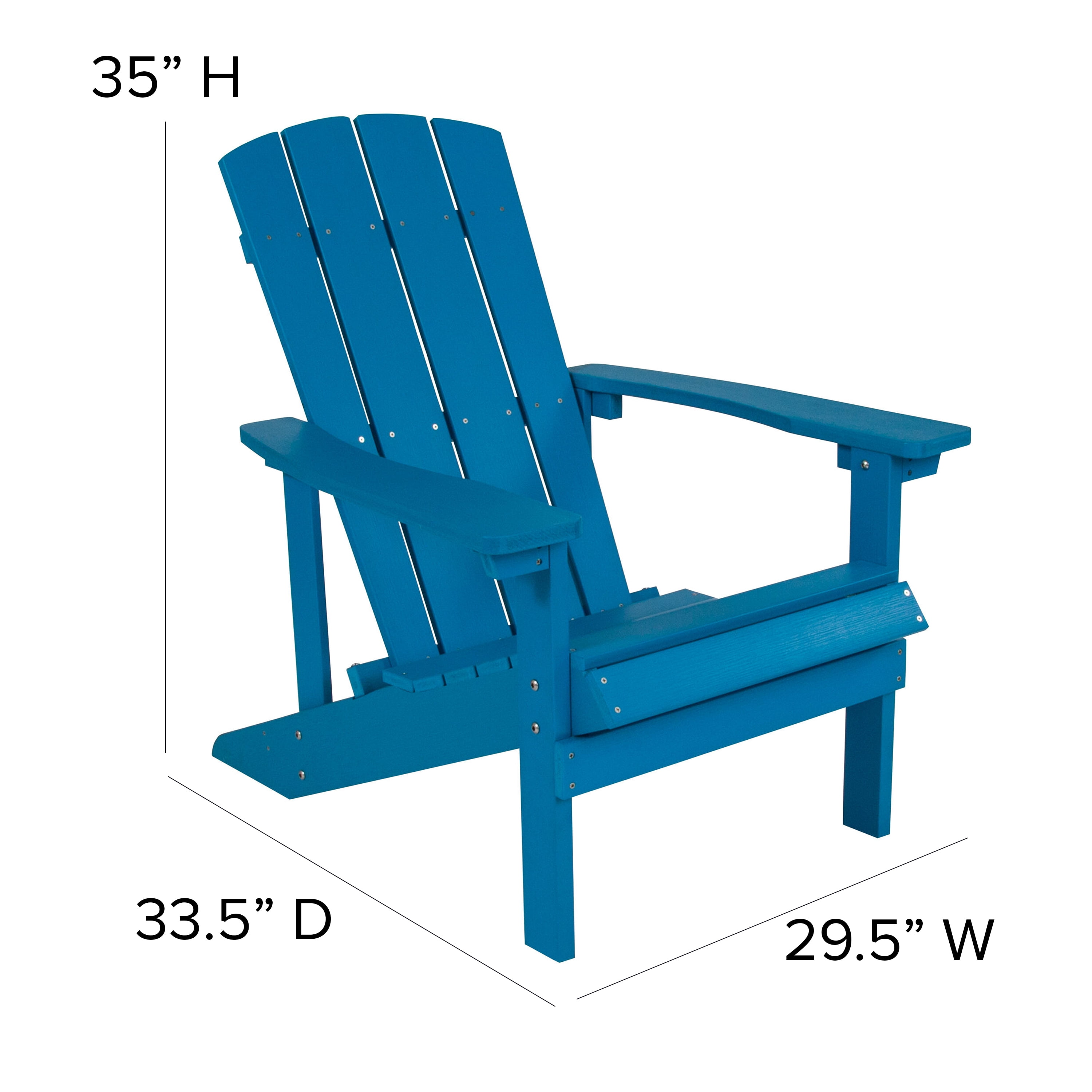 All Weather Poly Resin Wood Adirondack Chair In Blue Walmartcom