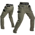 thumbnail image 4 of LEKWK Work Pants for Men Lightweight Quick-Dry Stretchy Bottoms with Multi Pockets Breathable Loose Fit Athletic Pants for Hiking Casual Outdoor, 4 of 6