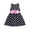 Dark Blue, variant on LIJCC Girls' Sleeveless Polka Dot Dress - Flower-Accented Belt Detail - Cute Design - Ideal for Casual Outings, Playdates & Special Occasions