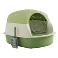 thumbnail image 4 of DOLITY Hooded Cat Litter Boxes with Lid, Pet Litter Boxes with Lid, Fully Enclosed Cat Green, 4 of 9