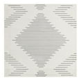 thumbnail image 2 of Unique Loom Kai Collection Area Rug - Warrior (7' 1" Square Ivory and Gray), 2 of 6