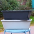 thumbnail image 6 of Fairnull Vegetable Planter Large Capacity Shatterproof Impact Resistance Smooth Edge Drain Hole Design Rectangular Flower Pot Windowsill Planter Box Garden Supplies, 6 of 10