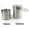 thumbnail image 4 of Taza portátil para acampar Diseño plegable Apilable con tapa Utensilios de cocina Taza para beber Contenedor Taza de café para viajes Camping Picnic Macarena al aire libre tazas, 4 of 8
