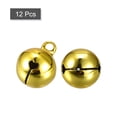 thumbnail image 3 of Campanas pequeñas de jingle de 14mm para manualidades DIY Navidad, plating al vacío tono dorado, paquete de 12, 3 of 5