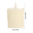 thumbnail image 5 of 3pcs Flickering Flameless Candle Battery Operated, Fake Electric LED Tea Lights for Votive, Centerpiece Table Decorations, Wedding, Aniversary, Halloween, Christmas, 5 of 5