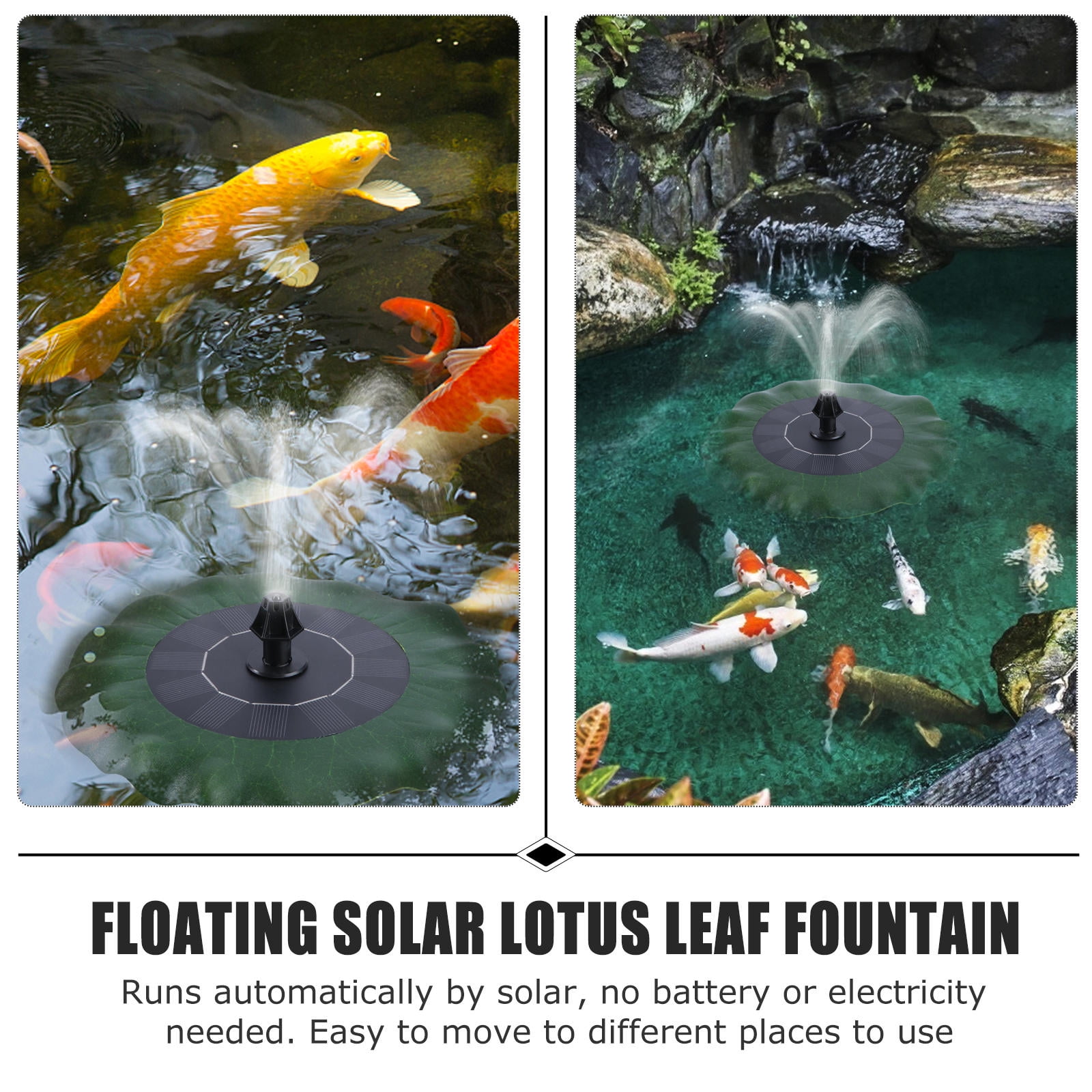 PAMINGONO Garden Pool Pond Outdoor Solar Fountain 1Pcs