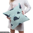 thumbnail image 5 of Ambesonne Cartoon Fabric by the Yard Upholstery, Unicorn Whale, 3 Yards, Pale Blue Multicolor, 5 of 5