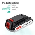 thumbnail image 3 of Powerextra 20V Cordless Power Tool Charger with Battery Charger for LBXR20, 3 of 22