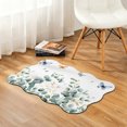 thumbnail image 2 of Scalloped Door Mat 18x30", Eucalyptus Absorbent Non Slip Welcome Mats for Front Door, Spring Butterfly Nature Plant Aesthetics Diatomaceous Entryway Rug for Indoor Bathroom Kitchen Apartment Entrance, 2 of 9