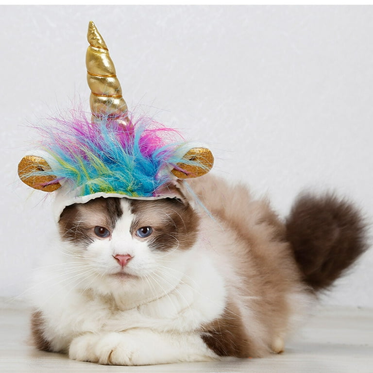 22 30cm Halloween Unicorn Hat Cosplay Costume Accessories for Cat