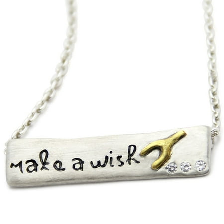 Make A Wish Necklace - Make a Wish Bar Necklace, Inspirational LifeNotes® Message Jewelry