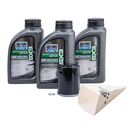 4-Stroke Oil Change Kit Bel-Ray EXS Synthetic Ester 10W-50 Compatible With Polaris RANGER RZR S4 900 2018