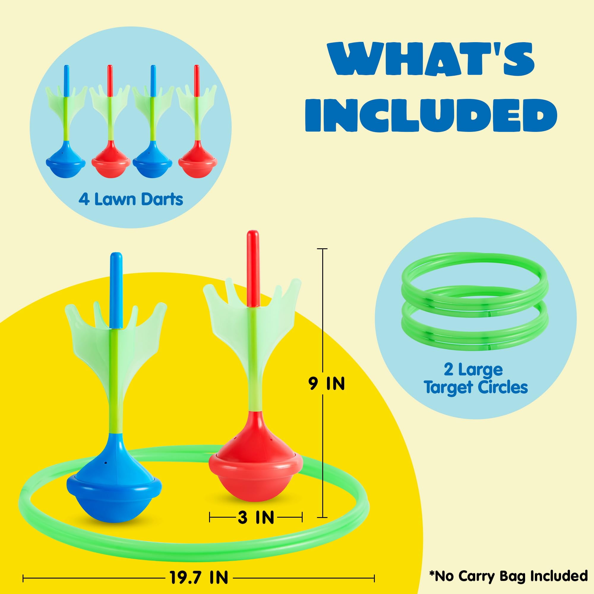 SYNCFUN 6Pcs Lawn Darts Games Set for Kids and Adults, Glow in The Dark Yard Games for Family, Camping, Outdoor Sports