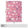 thumbnail image 4 of WERPE in The Dark Pink Heart Stars Throws Blanket,  Soft Warm Cozy Blanket for Girls, Birthday Gift for Kid Age Girls and Boys Indoor Outdoor Bedding Camping White, 4 of 6