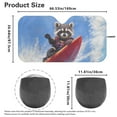 thumbnail image 5 of KUIFORTI Auto Sun Shades Front Windshield Cover Funny Raccoon Surfing Car Accessories with Collapsible Design & Full UV Blocking | Extra Large Car Window Shades for Trucks, Sedans, SUVs, 5 of 6