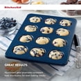 thumbnail image 4 of KitchenAid 12-Cup Aluminized Steel Nonstick Cupcake Pan and Muffin Tin, Ink Blue, 4 of 8