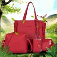 thumbnail image 3 of Coofit 4PCS Women Handbag Set Fashion Solid Color Creative Shoulder Bag Clutch Bag, 3 of 9