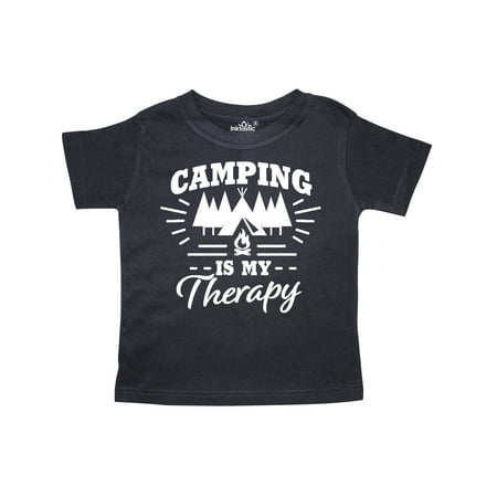 

Inktastic Camping is My Therapy with Tent and Campfire Gift Toddler Boy or Toddler Girl T-Shirt