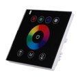 thumbnail image 4 of Regulador de intensidad táctil de pared para luces de 12 a 24 V, controlador LED RGBW de 4 canales, color negro, 4 of 4