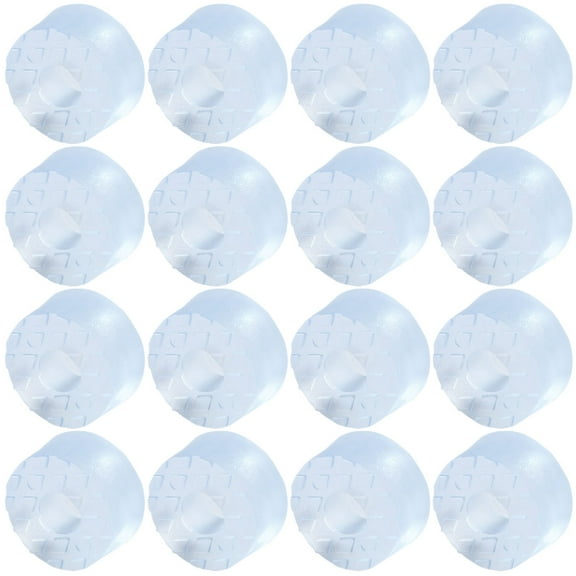 16pcs Round Rubber Feet Non Slip Anti-scratch for Cabinet Table Leg 15mm