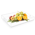 thumbnail image 5 of Acrylic Clear Tray Acrylic Serving Tray with Handles, Acrylic Snack Plate Multifunctional Storage Plate, 5 of 5