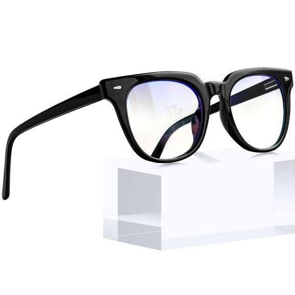 Joopin Blue Light Blocking Glasses Women/Men, Fashion Square Eyeglasses Frames UV Ray Filter Computer Gaming Glasses (Black)