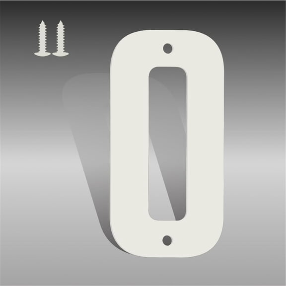 4 Inch White Metal Letters, Modern House Numbers for Outside, White Door Mailbox Numbers, Metal House Address Letter and Number for Office Apartment Outside (0)