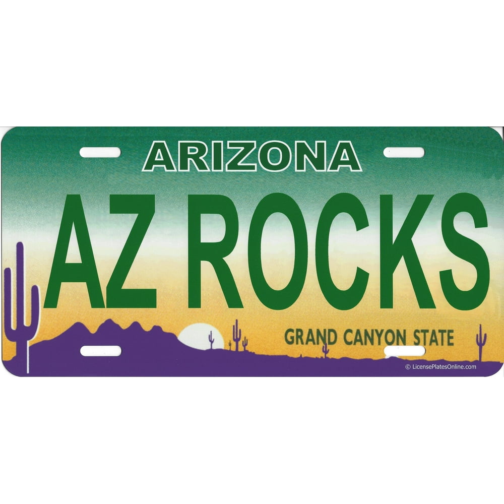 Arizona AZ Rocks Photo License Plate Free Personalization on this Plate