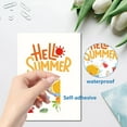 thumbnail image 3 of 8 Styles Summer Theme Window Stickers Wall Clings Peel and Stick PVC Waterproof Self Adhesive Decals Decor for Fridge Bedroom Living Room Kitchen Store Showcase Dorm Classroom, 3 of 9
